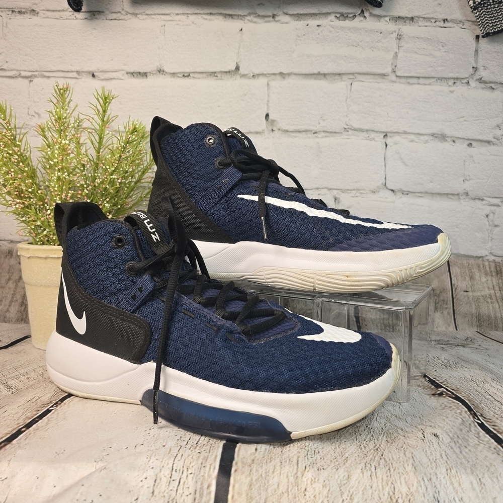 NIKE ZOOM RIZE TB MIDNIGHT NAVY HIGH TOP BASKETBAL SNEAKERS MENS SIZE 8.5